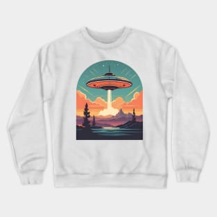 UFO Invasion In Los Angeles California Crewneck Sweatshirt